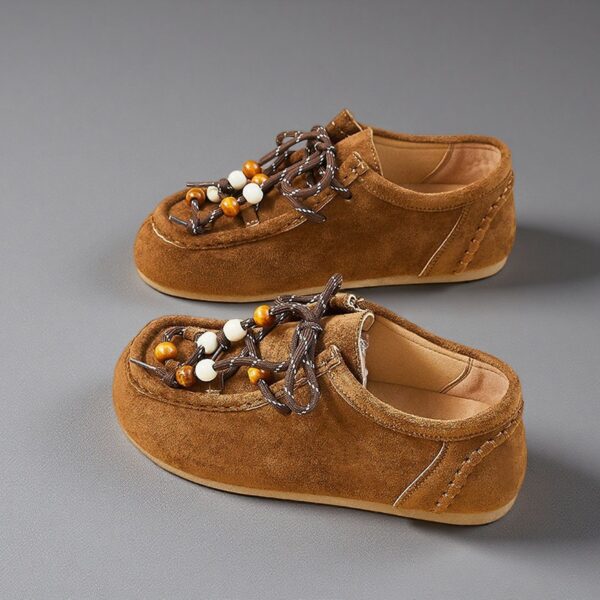 China-made retro thick-soled bohemian women's shoes with headband and ankle strap for vacation style Mule Wallabee Y25 - 图片 3