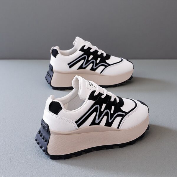 Made in China white leather shoes running sports Cortez shoes for women HL879-1 - 图片 3