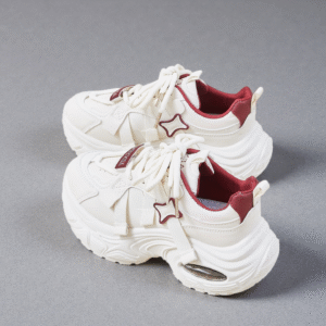 China manufactures women's white shoes with thick soles and complex designs for heightening F897