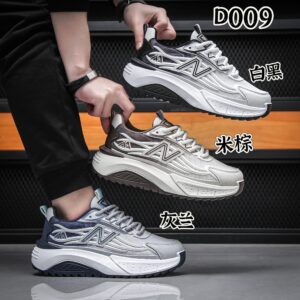 Men's thick sole height increase sneakers breathable running dad shoes D009