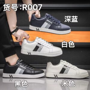 China manufactures white men's board shoe sneakers with flat soles R007