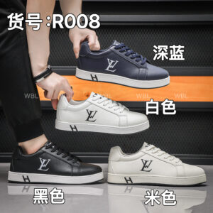 China manufactures white men's board shoe sneakers with flat soles R008