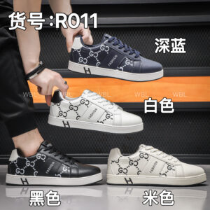 China manufactures white men's board shoe sneakers with flat soles R011
