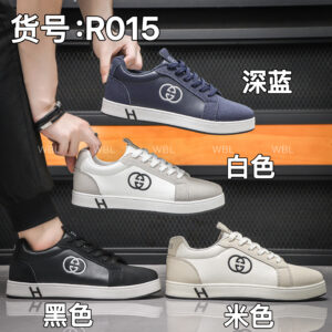 China manufactures white men's board shoe sneakers with flat soles R015