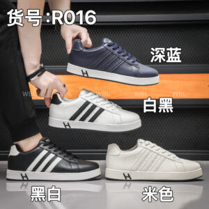 China manufactures white men's board shoe sneakers with flat soles R016
