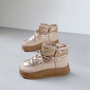 Women's warm fleece thick sole snow boots  K2905