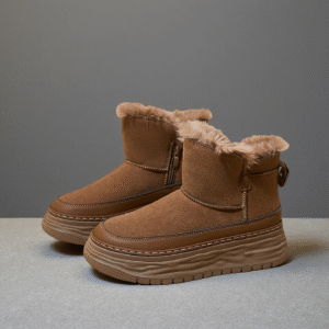 Women's warm fleece thick sole snow boots  XFH568