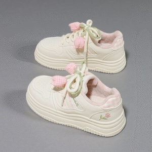 Winter lovely ladies' white shoes with fleece warm board shoes Y9971-1
