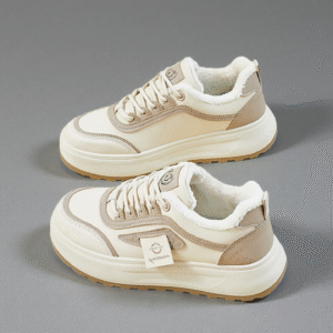 Women's thick-soled white board shoes for winter Q5660