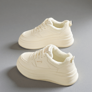 Women's thick-soled white board shoes for winter HB803-2