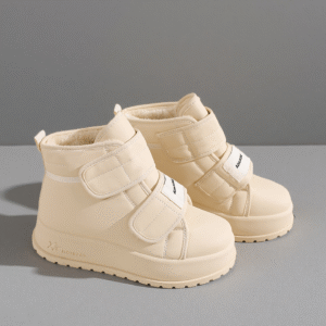 Waterproof, slip-resistant, fleece-wrapped warm cotton shoes for women in winter KT2820