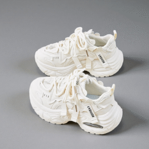 China manufactures women's white shoes with thick soles and complex designs for heightening FB896