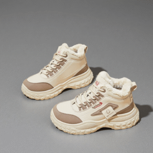 Waterproof, slip-resistant, fleece-wrapped warm cotton shoes for women in winter Q3303