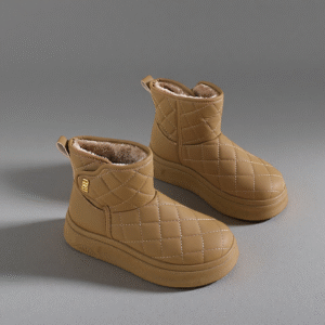 Winter suede-lined waterproof women's high-top snow boots with fleece lining XT191