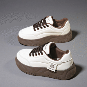 White sneakers: thick-soled sneakers, student casual shoes P512