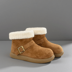 Winter suede-lined waterproof women's high-top snow boots with fleece lining BN5002