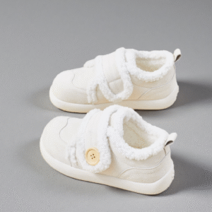 Winter warm, thick-soled, fleece-lined cotton shoes with Velcro fastening for women LD8311