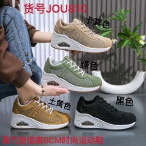 Women's breathable thick cushioned soft-soled diamond-inlaid sports shoes JOU810