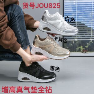 Women's breathable thick cushioned soft-soled diamond-inlaid sports shoes JOU825