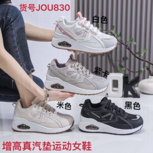Women's breathable thick cushioned soft-soled diamond-inlaid sports shoes JOU830