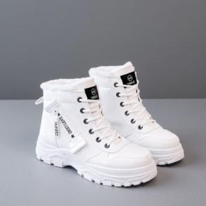 Winter suede-lined waterproof women's high-top snow boots with fleece lining XQ-C50