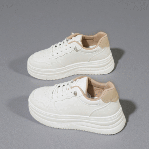 White sneakers: thick-soled sneakers, student casual shoes HDA06