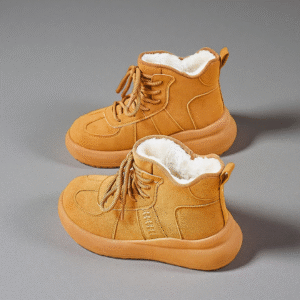 Winter suede-lined waterproof women's high-top snow boots with fleece lining FB0112