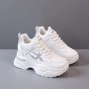 2025 Women's Versatile Thick-Soled Dad Shoes-Fashionable Tied Loafers with Casual Sporty Design, Model V502