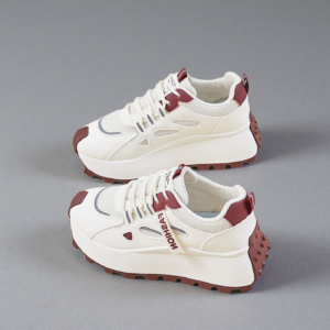 Women's Spring/Autumn Breathable Sports Shoes with Thick Soles for Versatile Casual Wear-HL893-3