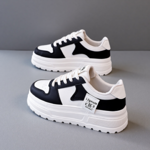 2026 Spring New White Sneakers for Women-Versatile Thick-Soled Sports Shoes with Height-Increasing Design, Perfect for Casual Wear in Spring and Autumn HL523