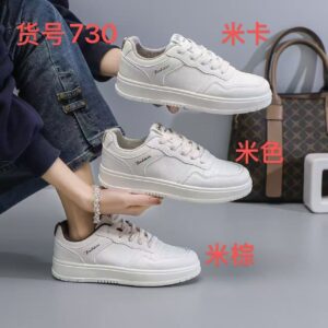 Influencer-style lightweight white flat sneakers-spring collection for women, versatile breathable design with soft-soled casual athletic board shoes HL730