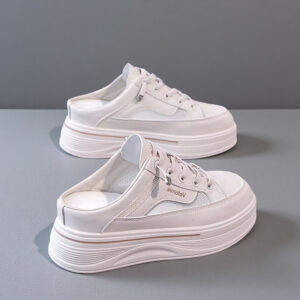 Women's summer mid-length sneakers with webbed upper design for petite feet, perfect for casual sports and leisure wear. Model: YT2066