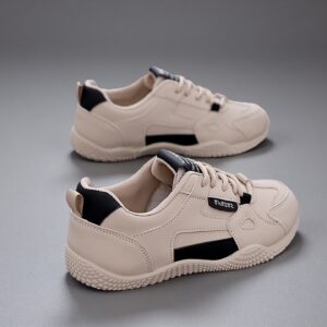 K1520 Women's Low-Heel Flat White Sneakers-2026 Spring Collection for Students, Running & Casual Wear