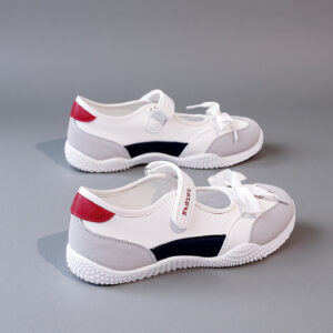 Spring/Summer Casual Mary Jane Women's Flat Shoes with Chute-Style Velcro, Colorful Straps, Soft Soles, and Openwork Design-Model K1523