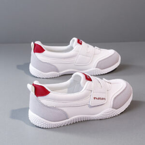 2026 Spring Casual Sports Shoes-Magic贴 White Breathable Flat Shoes with Low-Heel Design (Model K1522)