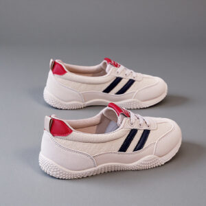 2026 Spring Casual Sports Flat Shoes for Women-Fashionable, Versatile, Round-Headed, White K1521