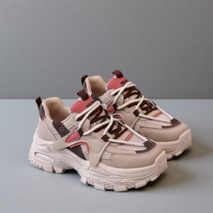 Women's thick-soled增高 dad shoes – 2026 spring bestseller: Ins小白 casual sports shoes for women, model AK611