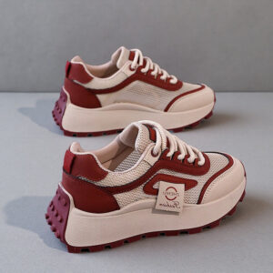 AM1098 Ins Mesh Dad Shoes for Women-2026 Summer Student Sports & Running Casual Shoes with Thick Sole for Height Increase