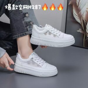 2026 Summer Women's Low-Top Sneakers with Thick Mesh Soles for Height Increase, Sports Shoes, Casual Shoes for Girls, Size H287