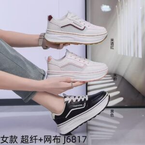 2026 Spring Thick-Soled增高 Casual White Women's Sports Shoes (Large Size) J6817