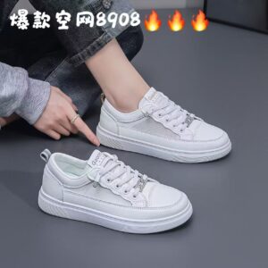 2026 Summer Women's Low-Heel Mesh Breathable Sneakers with Flat Soles-Casual Sports Shoes for Girls 8808