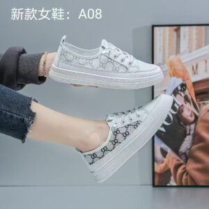 2026 Summer New Breathable Student Flat-Soled Board Shoes with镂空 Design for Women-Casual Board Shoes A08