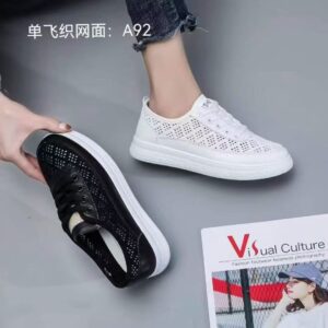2026 Summer New Breathable Student Flat-Soled Board Shoes with镂空 Design for Women-Casual Board Shoes A92