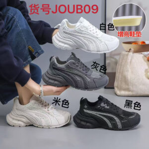 Women's 2026 Summer Breathable Mesh Casual Sports Shoes with Thick Sole-White Running Shoes JOUB09