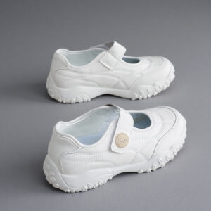 2026 Summer Hollow Breathable Mary Jane Shoes-Versatile Lace-up Ballet Shoes with Magic-Strap Design (Model KT26810)