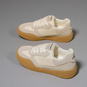 2026 Spring New White German-Style Training Shoes for Women: Retro Versatile Board Shoes with Thick Soles, Sporty Casual Women's Shoes Spring TQ103