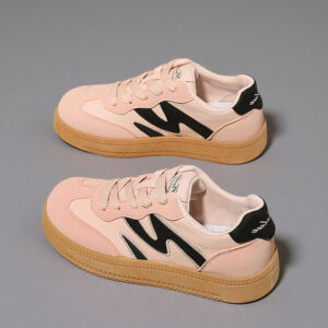 Women's New Thick-soled Versatile Spring Breathable White Sneakers for Students-Fashionable Casual Board Shoes Trendy FB2026-2