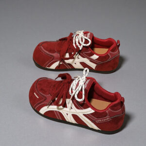 Red DeXun Women's 2026 New High-Heel Sports Shoes, Low-Top Casual Board Shoes, Agan Shoes BK868