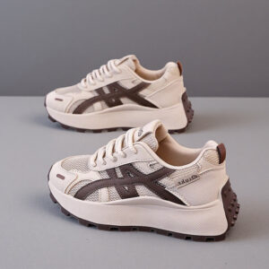 Women's 2026 Summer Thick-soled Agan Shoes – Versatile, Breathable, Thin-Profile Dad-style增高 Casual Sports Shoes (Model: AM1099)