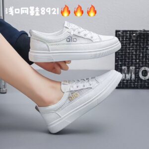2026 Summer新款 Women's Low-Heeled Breathable White Shoes – Versatile Flat-Soled Mesh Fashionable, Wear-Resistant, and Anti-Slip Women's Shoes (Model: 8921